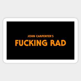 John Carpenter's Fucking Rad - Iconic Horror Tribute Sticker